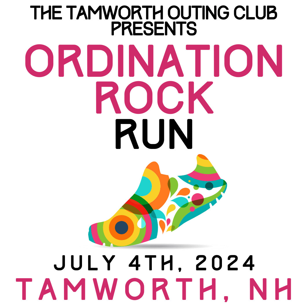 Ordination Rock Run Flyer Logo Tamworth NH